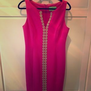 Pappagallo Vibrant Pink Sleeveless Midi Dress